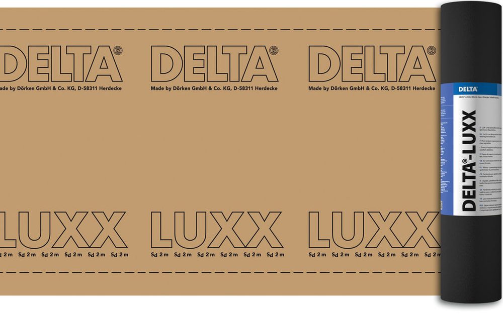 DELTA LUXX пленка с ограниченной паропронаемостью для деревянных домов, 75 м²