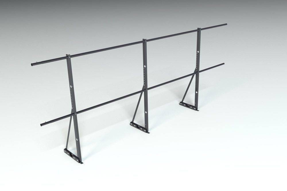 Ограждение кровельное для фальцевой кровли Roofsystems Econom фальц, H=1200 мм RAL 9005