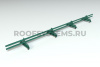 Снегозадержатель универсальный Roofsystems Alum Next, 4 опоры, 2 трубы, круг Ø32 мм, RAL 6005