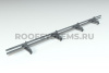 Снегозадержатель универсальный Roofsystems Alum Next, 4 опоры, 2 трубы, круг Ø32 мм, RAL 7024