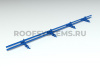Снегозадержатель для фальцевой кровли Roofsystems Alum Master фальц, 4 опоры, 2 трубы, круг Ø32 мм, RAL 5005