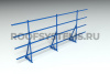 Ограждение кровельное для фальцевой кровли Roofsystems Prestige Master фальц, H=1200 мм RAL 5005, L=3000 мм
