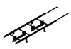 Лестница кровельная Roofsystems Prestige 600 Master фальц, L=1800 мм RAL 9005