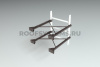 Кронштейн крепления пожарной лестницы к стене Roofsystems, ГОСТ, L=1400 мм, RAL 8019