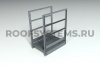 Площадка выхода пожарной лестницы Roofsystems, ГОСТ, 800 мм, L=1150 мм RAL 7024