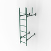 Лестница стеновая, универсальная Roofsystems Prestige 600, L= 3000 мм RAL 6005