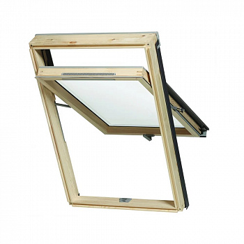 Мансардное окно RoofLITE+ 78х98 см MOE B1000, Дерево, однокамерный стеклопакет, триплекс