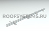 Снегозадержатель для мягкой черепицы и сланца Roofsystems Prestige, 4 опоры, 2 трубы, овал 45х25, RAL 7004
