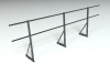 Ограждение кровельное для фальцевой кровли Roofsystems Econom фальц, H=900 мм RAL 9005, L=3000 мм