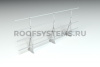 Ограждение кровельное для фальцевой кровли Roofsystems Alum Master фальц, H=1200 мм, RAL 7004