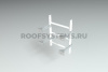 Кронштейн крепления пожарной лестницы к стене Roofsystems, ГОСТ, L=400 мм, RAL 7004