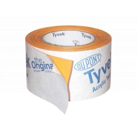 Tyvek Acrylic Tape скотч для герметизации перехлестов односторонний 75 мм х 25 м