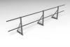 Ограждение кровельное для фальцевой кровли Roofsystems Econom фальц, H=600 мм RAL 7016, L=3000 мм