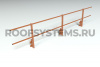 Ограждение кровельное на парапет Roofsystems Econom, H=600 мм RAL 8004, L=3000 мм