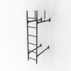 Лестница стеновая, универсальная Roofsystems Prestige 400, L=1800 мм RAL 8019