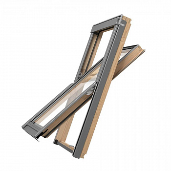 Мансардное окно RoofLITE+ 66х118 см DPY B900, Дерево, однокамерный стеклопакет
