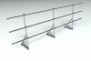 Ограждение кровельное, универсальное Roofsystems Prestige Next, H=900 мм zinc, L=3000 мм