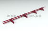 Снегозадержатель универсальный Roofsystems Alum Next, 4 опоры, 2 трубы, круг Ø32 мм, RAL 3005
