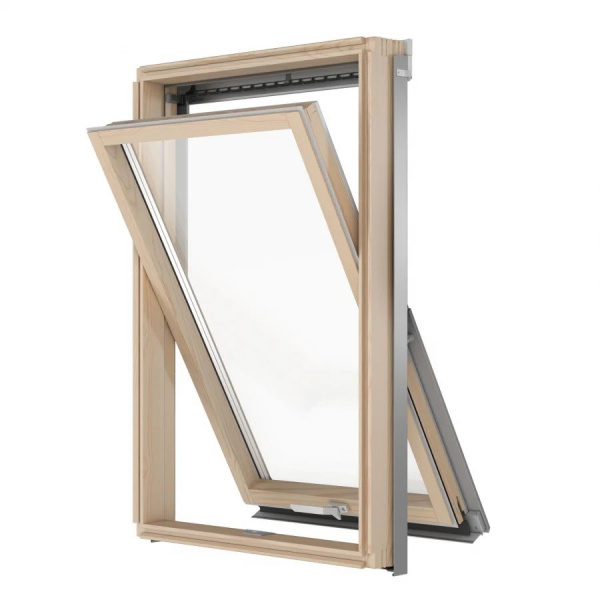 Мансардное окно RoofLITE+ 78х118 см AAY B900, Дерево, однокамерный стеклопакет