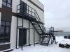 Лестница пожарная маршевая двухпролётная Roofsystems П2, ГОСТ