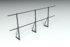 Ограждение кровельное для фальцевой кровли Roofsystems Econom фальц, H=1200 мм RAL 9005, L=3000 мм