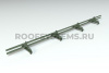 Снегозадержатель универсальный Roofsystems Alum Next, 4 опоры, 2 трубы, круг Ø32 мм, RAL 6020