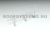 Ограждение кровельное на парапет Roofsystems Promo, H=1200 мм RAL 7004, L=3000 мм