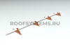 Комплект опор рельса безопасности Prestige фальц, 4 шт RAL 8004