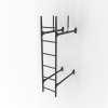 Лестница стеновая, универсальная Roofsystems Prestige 400, L=1200 мм RAL 9005