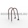 Поручень дуговой для лестниц Roofsystems Elite 2 крепления, 2 поручня, крепёж RAL 8017