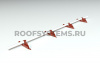 Комплект опор рельса безопасности Prestige фальц, 4 шт RAL 3009