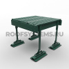 Эвакуационный трап для плоской кровли Roofsystems Prestige, L=1038 мм, RAL 6005