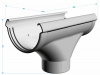 Воронка водосточная, Docke Lux, Ø140/100 мм, цвет: латте