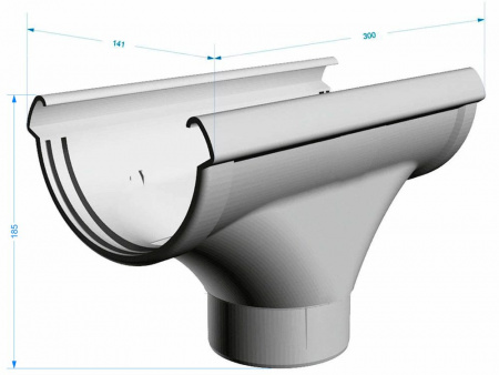 Воронка водосточная, Docke Lux, Ø140/100 мм, цвет: латте