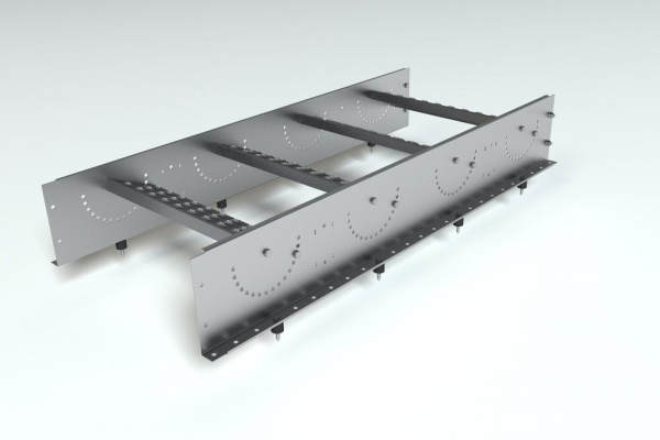 Лестница кровельная маршевая, универсальная Roofsystems Prestige Next, 485 мм, L=1200 мм zinc