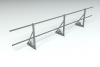 Ограждение кровельное для фальцевой кровли Roofsystems Econom Smart фальц, H=600 мм RAL 7024, L=3000 мм