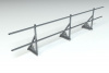 Ограждение кровельное, универсальное Roofsystems Elite Smart, H=600 мм RAL 7024, L=3000 мм