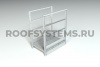 Площадка выхода пожарной лестницы Roofsystems, ГОСТ, 800 мм, L=1150 мм RAL 7004