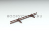 Снегозадержатель для фальцевой кровли Roofsystems Alum Master фальц, 2 опоры, 2 трубы, круг Ø32 мм, RAL 8017