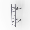 Лестница стеновая, универсальная Roofsystems Prestige 400, L=3000 мм RAL 7012