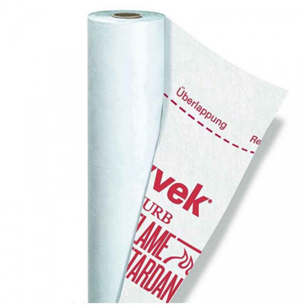 Tyvek FireCurb Housewrap супердиффузионная стеновая мембрана огнезащитная, 1.5 х 50 м, рулон 75 м²