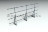Ограждение кровельное, универсальное Roofsystems Alum Next, H=1200 мм, RAL 7024