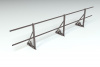 Ограждение кровельное для фальцевой кровли Roofsystems Econom Smart фальц, H=600 мм RAL 8019, L=3000 мм