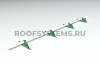 Комплект опор рельса безопасности Prestige фальц, 4 шт RAL 6002