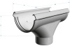 Воронка водосточная Docke Lux, Ø140/100 мм, цвет: карбон